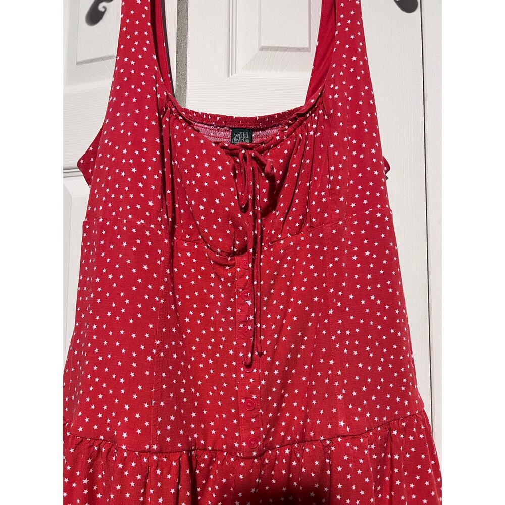 Wild Fable XXL Red Star Print Mini Dress Sleeveless - Picture 4 of 8